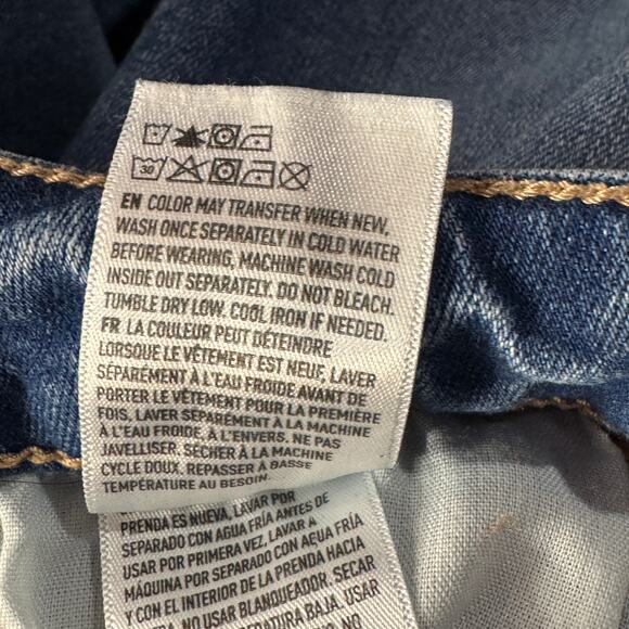 American Eagle SZ 2 LONG Hi-Rise Jeggings Jeans Distressed Rips Stretch Zip-Fly - Picture 12 of 12